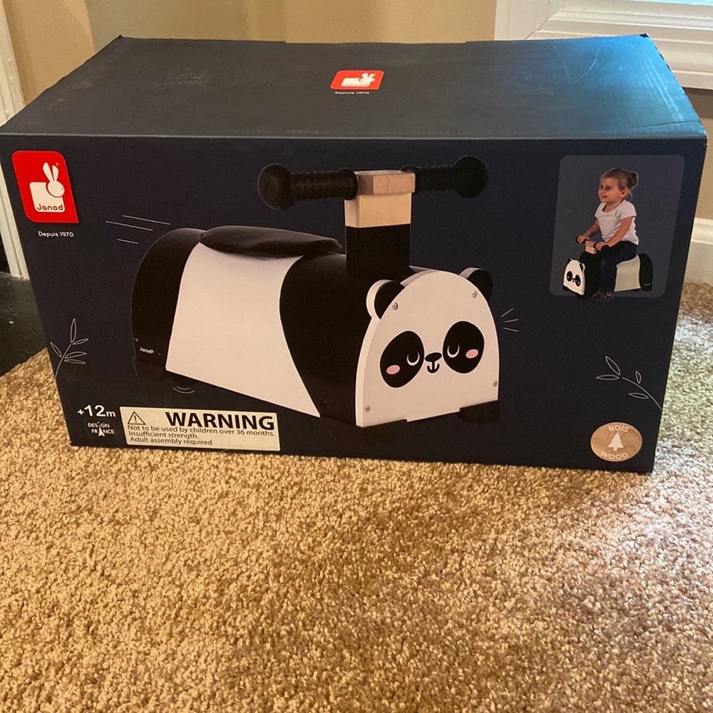 Janod Ride on Panda - New in Box